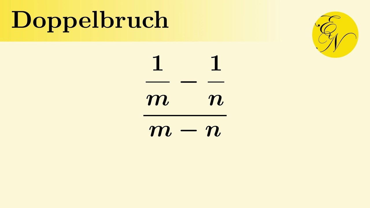 Doppelbrüche mit konventioneller Methode vereinfachen