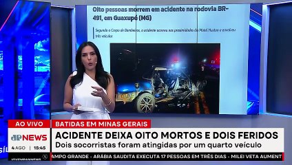 Acidente deixa oito mortos e dois feridos | TEMPO REAL