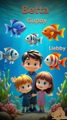 Learn the fishes for kids, kids fishe learning rhymes #kidsrhymes #nurseryrhyme #poem #kids #fishes #foruyou #cartoons #aforapple