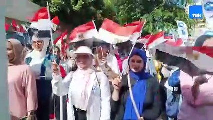 توافد أعداد كبيره  من الشباب على مقار اللجان الانتخابية بالإسكندرية بعد انتهاء فترة الراحة