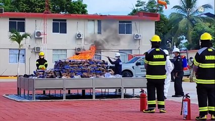 La Semar destruye 1.5 toneladas de cocaína en Puerto Vallarta