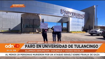 Estudiantes de universidad en Hidalgo se van a paro, por supuesto acoso escolar