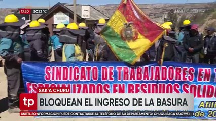 La Paz: Trabajadores del relleno sanitario de Alpacoma bloquean el ingreso de basura por temor a ser despedidos, dice dirigente