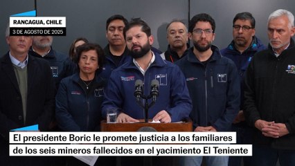 Gabriel Boric declara luto por mineros fallecidos