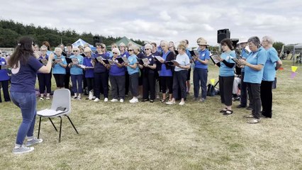 Somewhere over the Rainbow by the Copplestone Singers at Morchard Bishop Fun Day, video Alan Quick IMG_8242