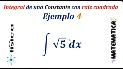 Integral de una Constante con raíz cuadrada - Ejemplo 4