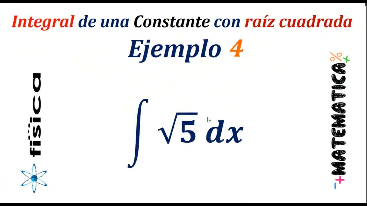 Integral de una Constante con raíz cuadrada - Ejemplo 4