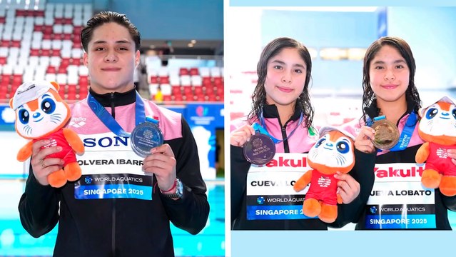 México brilla en el Mundial de Deportes Acuáticos Singapur 2025 con 8 medallas, incluído el oro de Osmar Olvera
