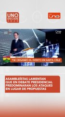 Asambleístas lamentan que en debate presidencial predominaran los ataques en lugar de propuestas