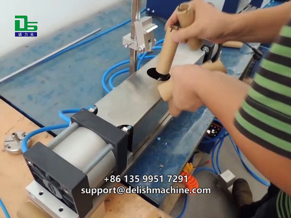DELISH paper core notch puncher, instead of manual drilling.