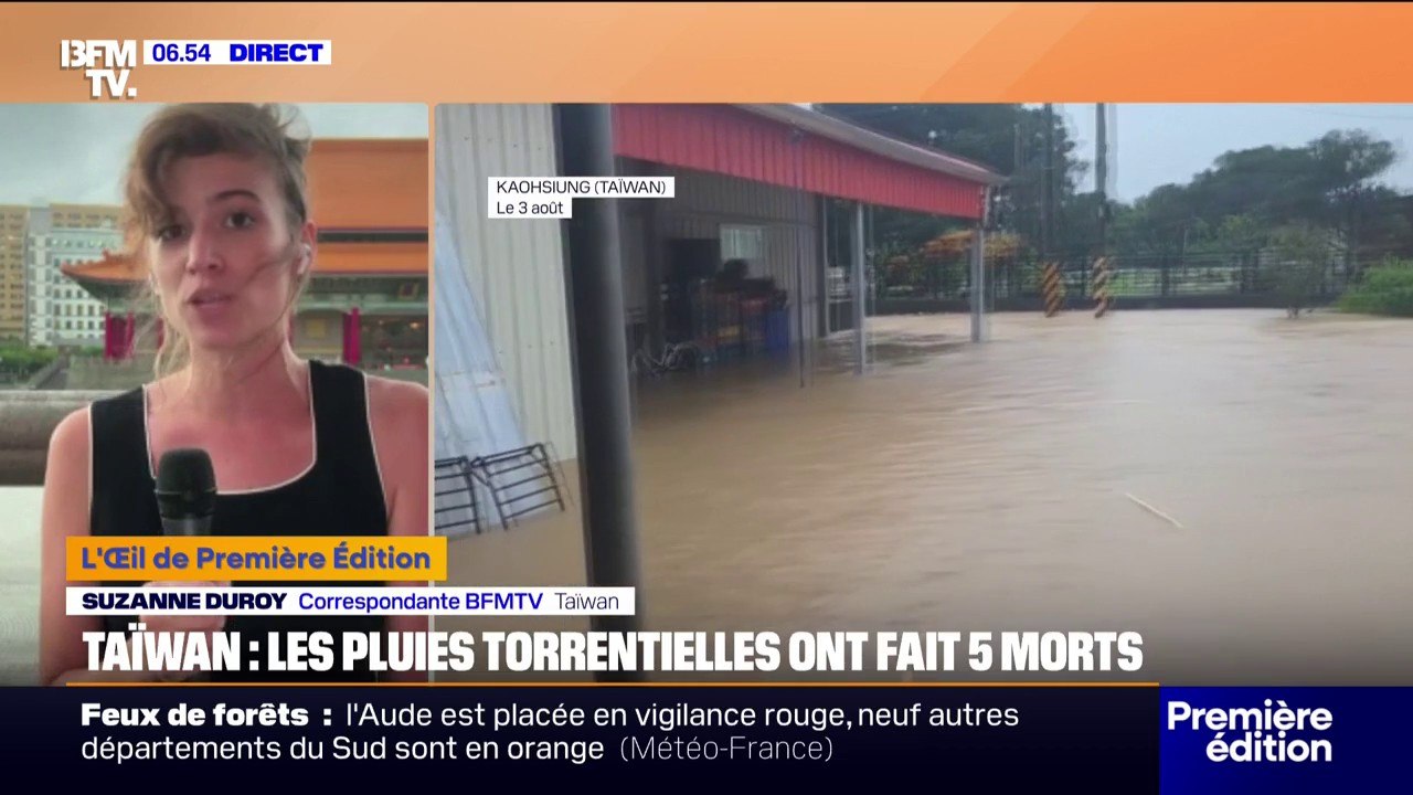 2,8 mètres de pluie en une semaine à Taïwan: 5 morts après des pluies torrentielles