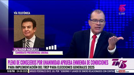 El presidenciable liberal, Salvador Nasralla, calificó como "un triunfo" los consensos alcanzados en el CNE