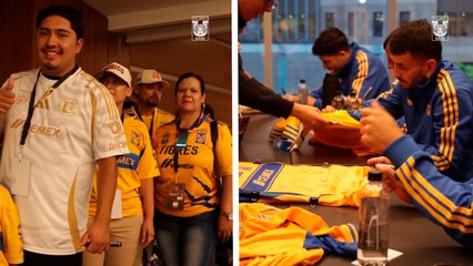 Aficionados de Tigres en Los Ángeles conocen a sus ídolos previo al juego ante LAFC en Leagues Cup