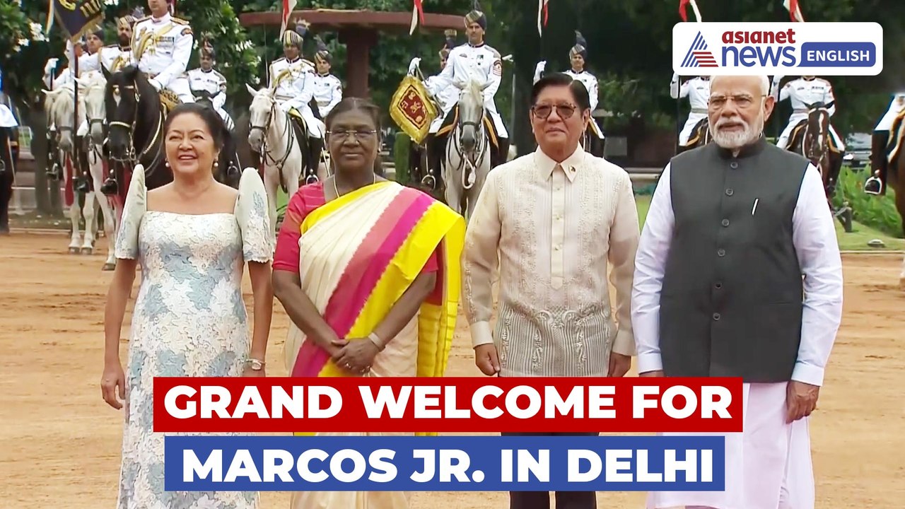 Philippines President Marcos Jr. Receives Ceremonial Welcome At Rashtrapati Bhavan
