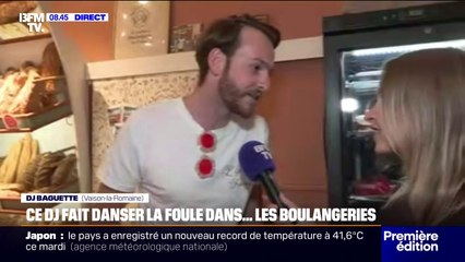 Surnommé DJ Baguette depuis qu'il a entamé un tour de France des boulangeries de village, le drômois Dorian Gamon mixe dans plusieurs établissements, inspiré par une tendance en vogue dans plusieurs pays.