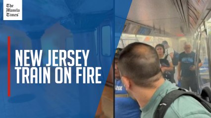 UGC: Passengers evacuate train as flames engulf car in New Jersey