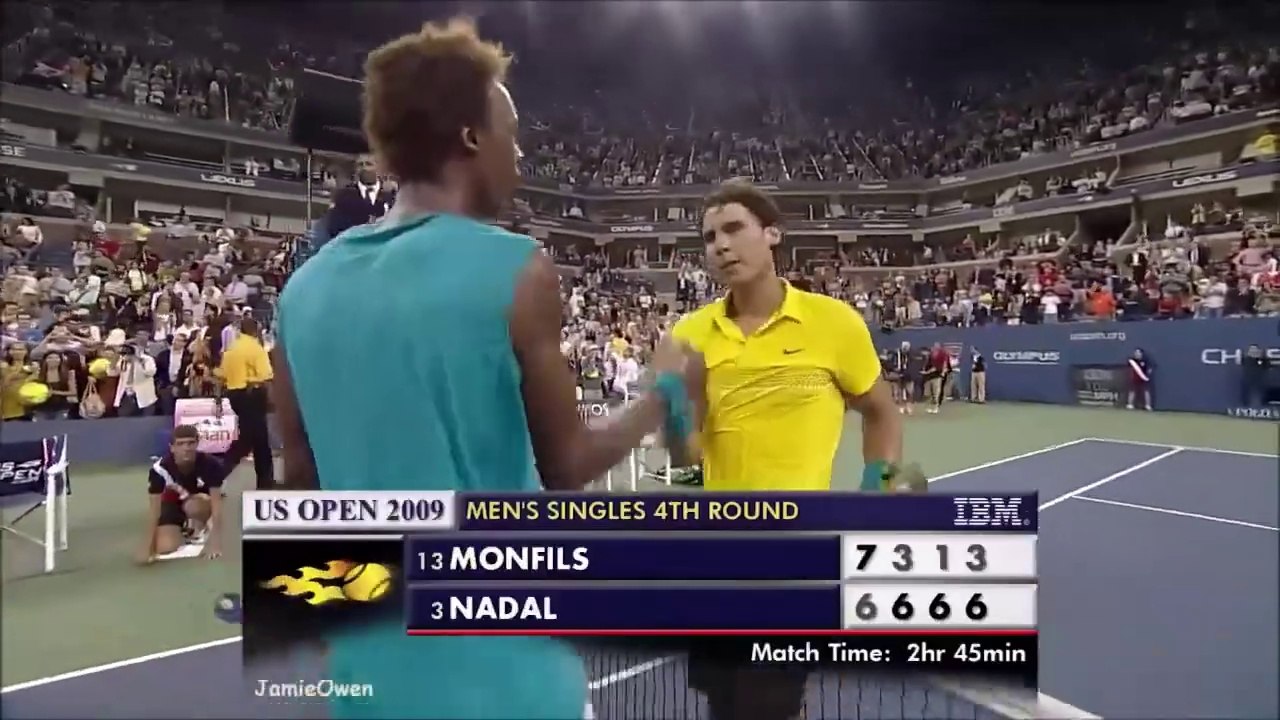 Rafael Nadal vs Gael Monfils 2009 US Open R4 Highlights