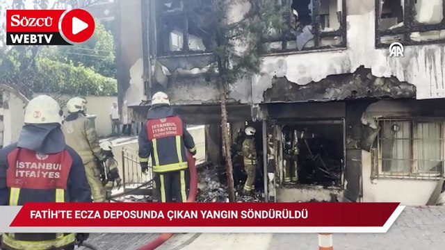 Fatih'te ecza deposunda çıkan yangın söndürüldü