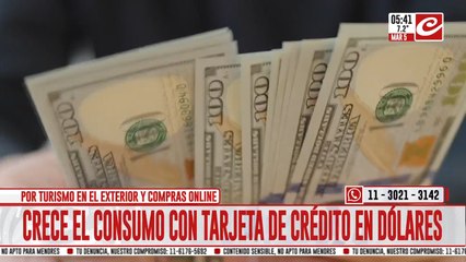 El consumo en dólares en Argentina es el más alto desde el 2001