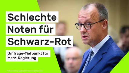 ARD-"Deutschlandtrend": Umfrage-Tiefpunkt für Merz-Regierung