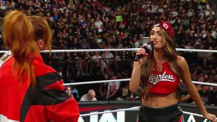 WWE Raw _Aug 04, 2025 - Nikki Bella challenges Becky Lynch for Women's Intercontinental Championship