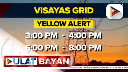 Visayas, isinailalim sa yellow alert ng NGCP | ulat ni Cleizl Pardilla