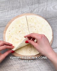 Pizza meets crunch in tortilla cones🍕