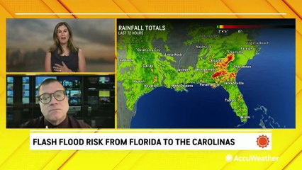 Flash flood risk from Florida to the Carolinas