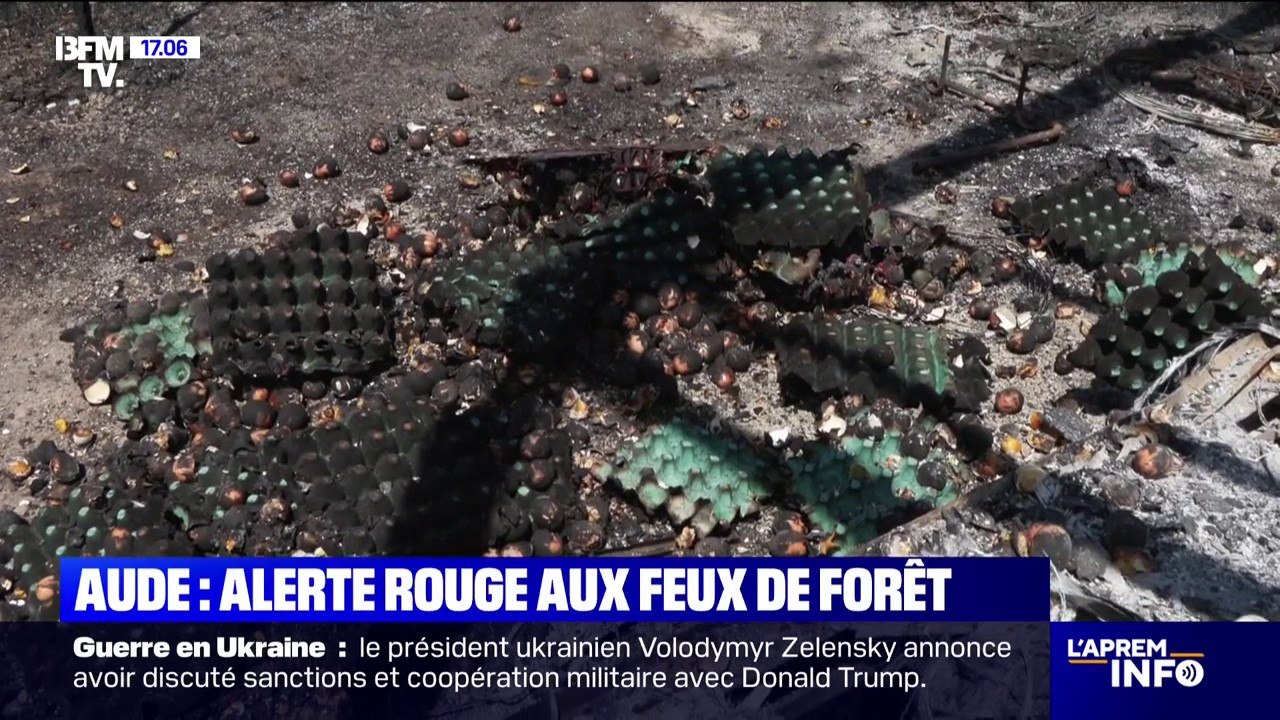 Alerte rouge aux feux de forêt dans l'Aude: une ferme totalement ravagée par les flammes