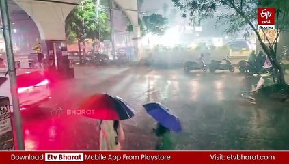క్యుములోనింబస్ ఎఫెక్ట్ - హైదరాబాద్​లోని పలు ప్రాంతాల్లో భారీ వర్షం