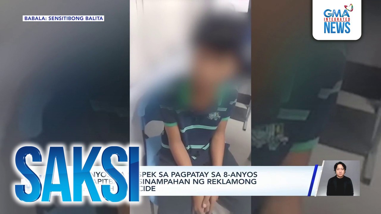13-anyos na suspek sa pagpatay sa 8-anyos na kapitbahay, sinampahan ng reklamong rape with homicide | Saksi