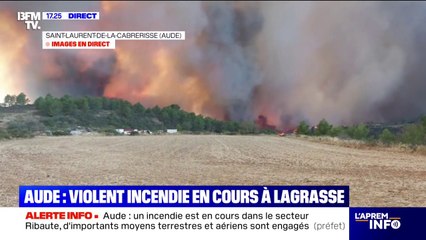 Aude: un violent incendie est en cours dans la commune de Lagrasse