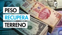 Peso mexicano recupera terreno a pesar de un avance global del dólar