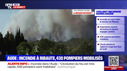 Incendie dans l'Aude: "J'ai vu beaucoup de touristes partir en trombe", raconte Liam, un habitant de Ribaute