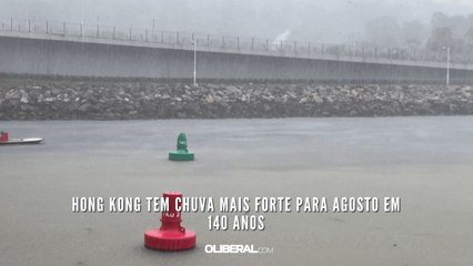 Hong Kong tem chuva mais forte para agosto em 140 anos