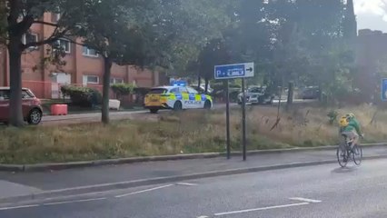 Heavy police presence near Castle Court flats, Hyde Park