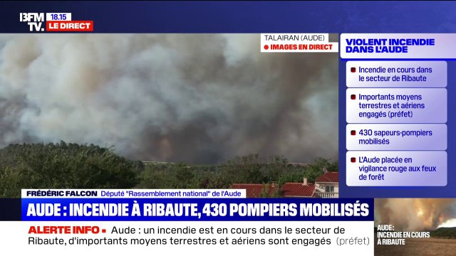 Incendie dans l'Aude: Il faut réfléchir à une stratégie d'aménagement du territoire qui permette de juguler les effets des incendies , indique Frédéric Falcon, député de l'Aude (RN)