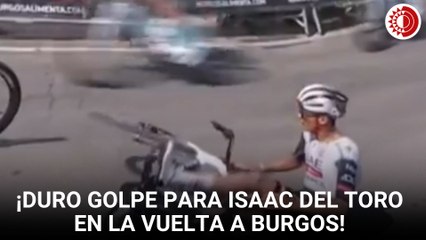 Isaac del Toro sufre caída en la primera etapa de la Vuelta a Burgos