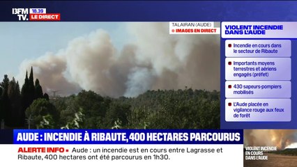 Incendie dans l'Aude: "Il y a des habitations qui sont menacées par le feu", déclare Marilyse Rivière, maire de Tournissan