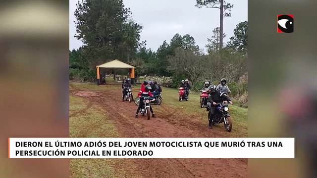 Dieron el último adiós del joven motociclista que murió tras una persecución policial en Eldorado