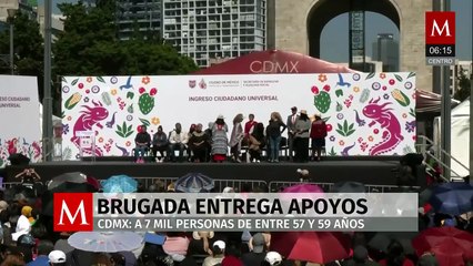 Brugada entrega más de 7 mil tarjetas de 'Ingreso Ciudadano Universal' a adultos de 57 a 59 años