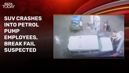 Video: Speeding SUV crashes into petrol pump in Bihar's Bettiah, 2 injured