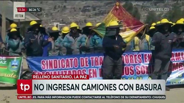 Protesta de trabajadores frena operaciones en el relleno de La Paz y se comienza a acumular basura en las calles