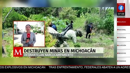Golpe al crimen en Michoacán: Ejército elimina nueve minas y desmantela narcocampamento