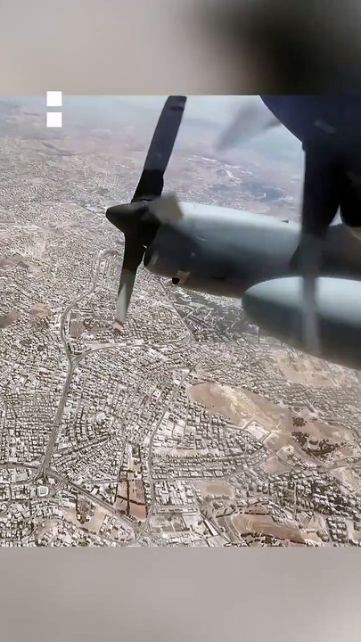 A Jordanian flight to airdrop aid over Gaza has revealed the extent of destruction caused by Israel's 22-month assault on the besieged enclave and the Palestinians trapped there.
