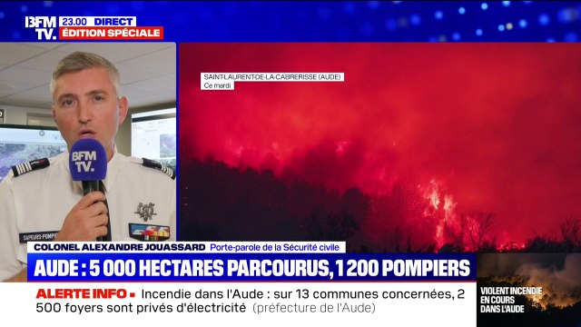 Incendie dans l'Aude: 7.000 hectares de surface parcouru par les flammes