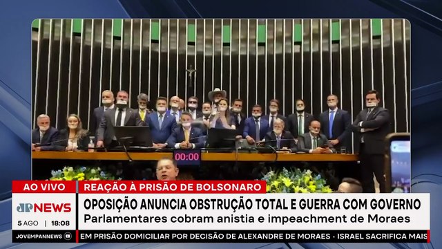 Oposição articula resposta após prisão domiciliar de Jair Bolsonaro