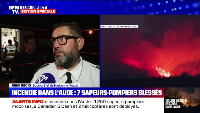 Incendie dans l'Aude: 10.000 hectares parcourus par les flammes d'après Rémi Recio, le sous-préfet de Narbonne