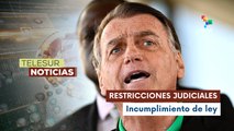 Expresidente Jair Bolsonaro recibe arresto domiciliario