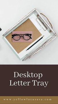 desktop letter tray | decorative letter tray | desk accessories must-haves | mail sorter